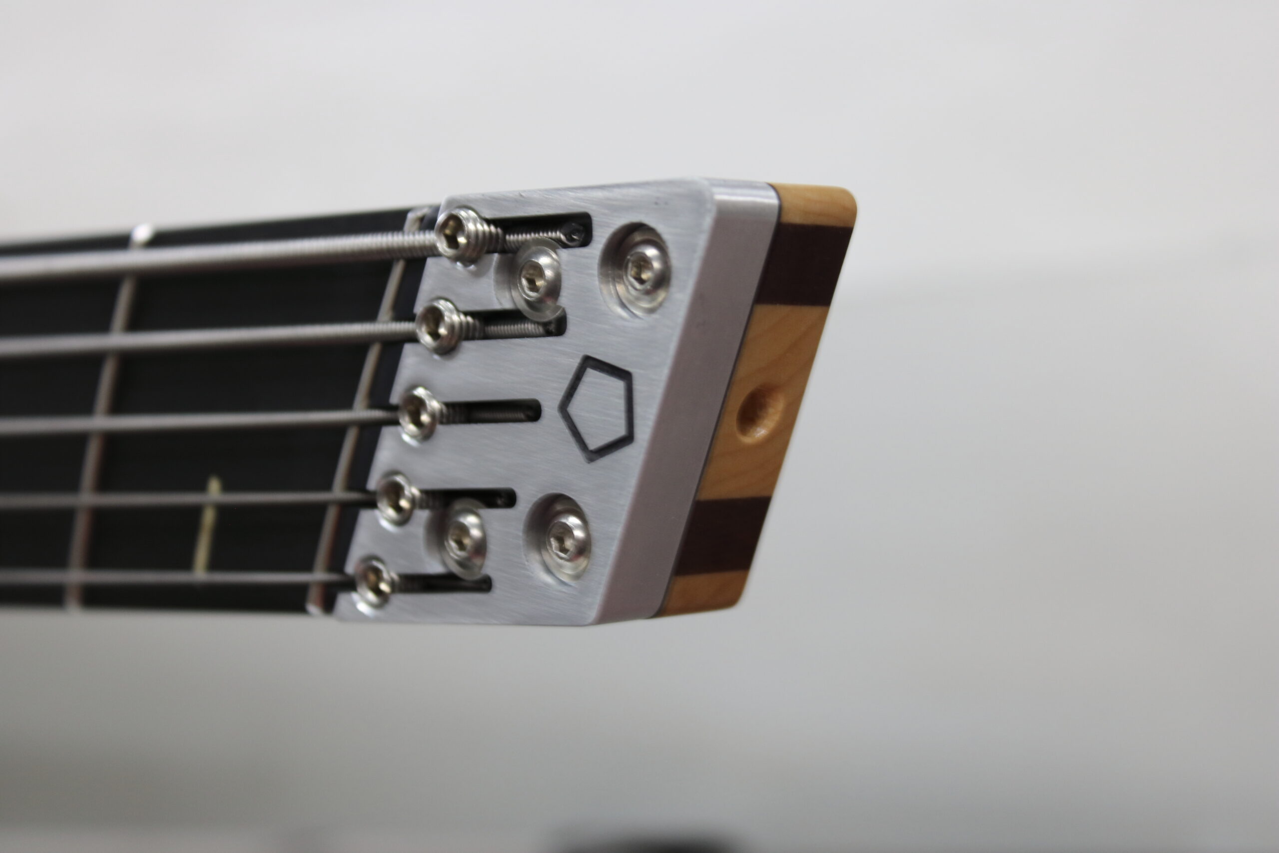 constance 5 string bass headpiece close up