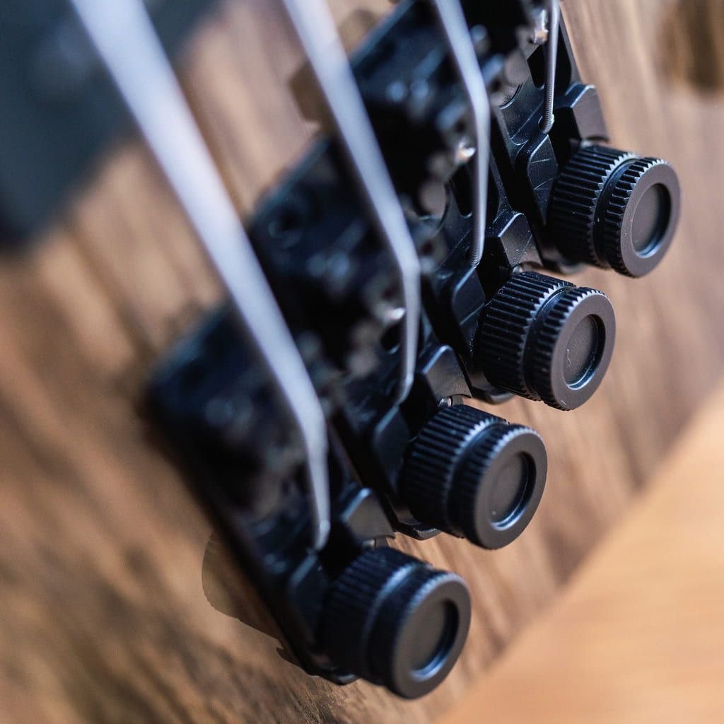 constance 4 string headless bass riviera tuning machines closeup